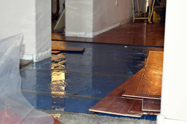 Professional Burst Pipe Cleanup technician working in Wharton, TX